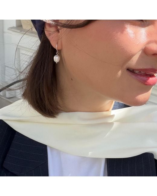Pearl Code Metallic Baroque Pearl Drop Earrings — Natural & Effortless