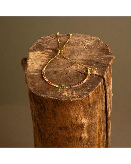 Shaded the Label Metallic Sorcha Diamond Adjustable Tennis Bracelet