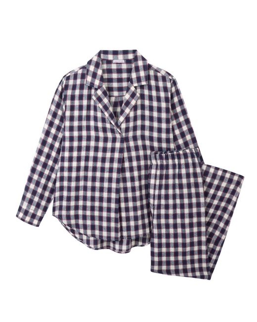 Mamu Dream Blue Organic Cotton & Gingham Check Pyjama Set