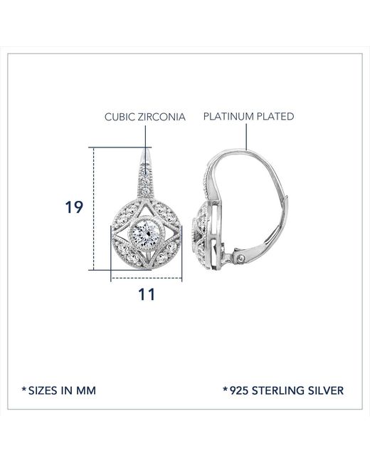 Diamonbliss Metallic Vintage Round Leverback Earrings