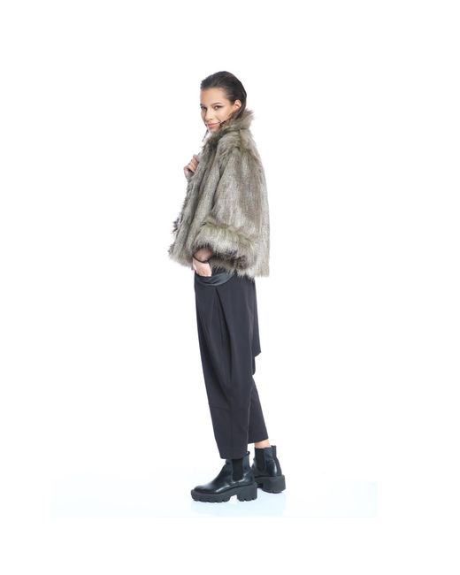 Silvia Serban Green Faux Fur Jacket
