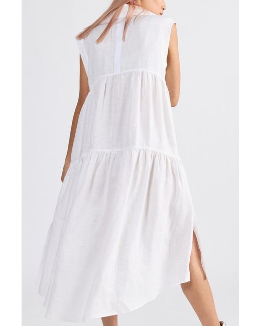 Dref White Campari Linen Dress