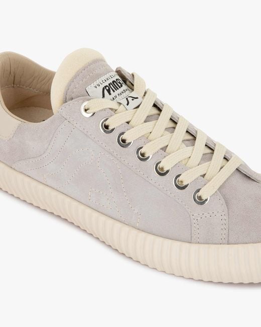 Springa | Unique Vulcanized Sneakers Italian Handmade White Wavy Suede Sneakers for men