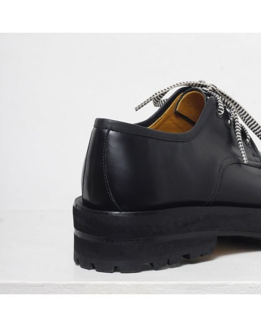 Mafalda Black Leather Lace-Up Loafers