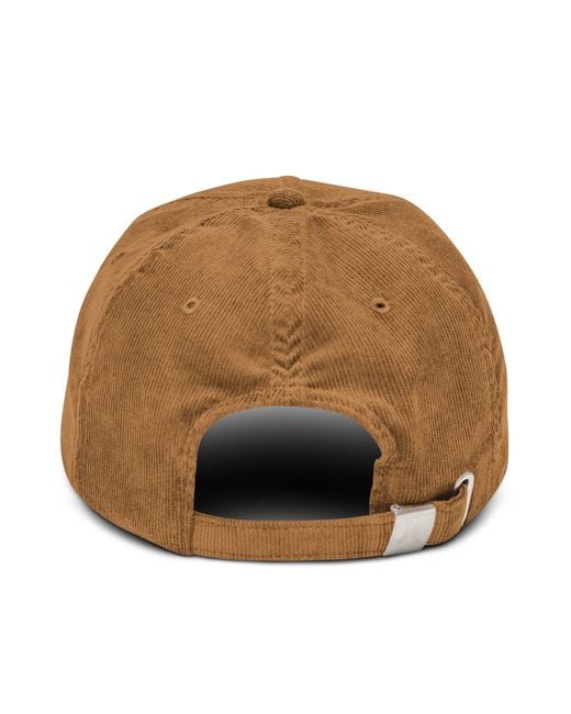 Anchor and Crew Brown Camel Ampersand Signature Embroidered Corduroy Cap for men