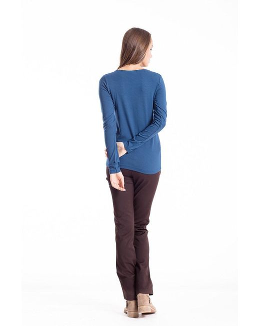 Conquista Blue C' Logo Long Sleeve Top Petrol