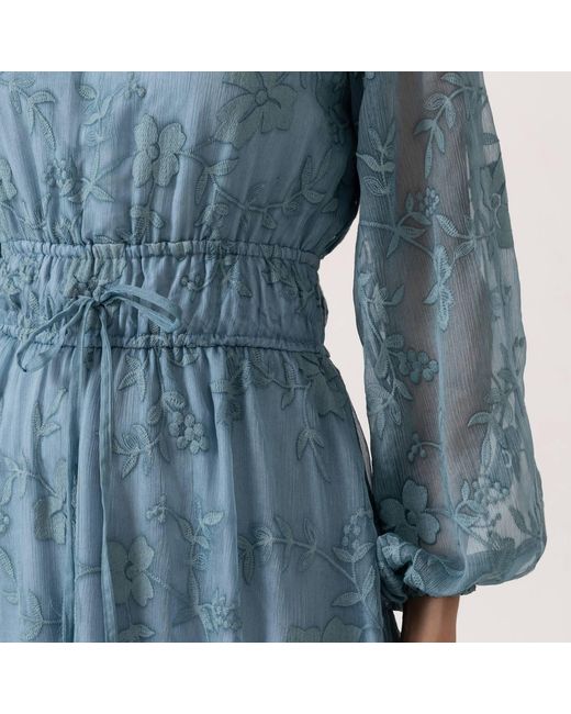 IZABELA MANDOIU Blue Flowing Midi Dress