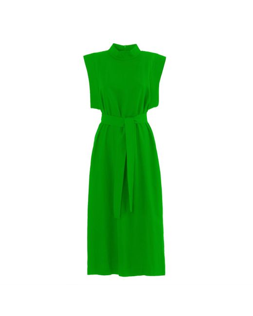 Julia Allert Green Stylish Straight Dress With Belt