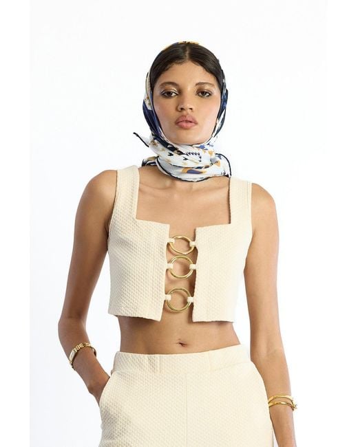 No'design Natural Neutrals Noble Buckled Crop Top