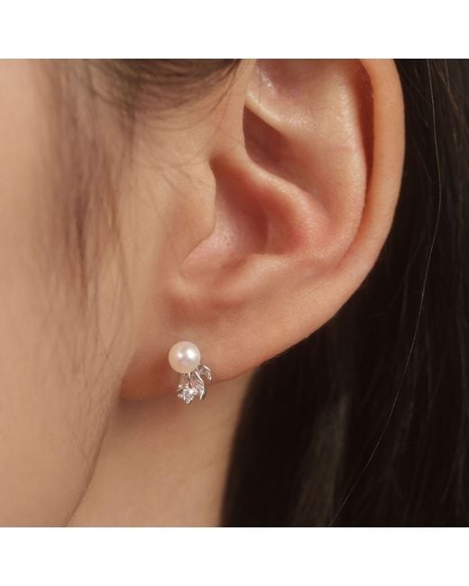 Azura Jewelry New York Metallic Whispering Grove Pearl Earrings Vermeil