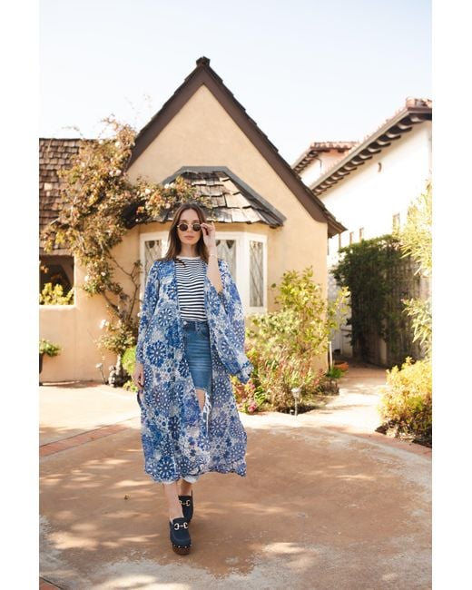 Jennafer Grace Blue Mystic Mandala Kimono