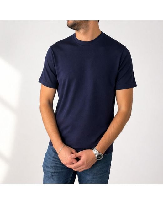 Nuvv Collection Blue Crew Neck Knit for men