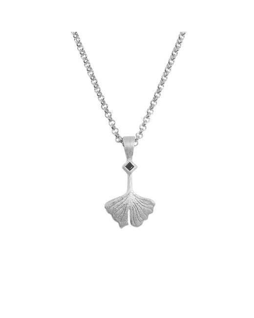 Claire Hill Designs Metallic Ginkgo Leaf Charm Necklace