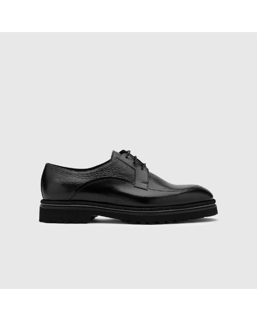 Ilvi Black Jadira Buffalo- Deer Leather Daily Shoe for men