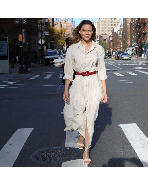BeltBe Red Knot Leather Belt