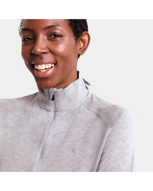 The Koozy Gray Ali Long Sleeve Half-Zip