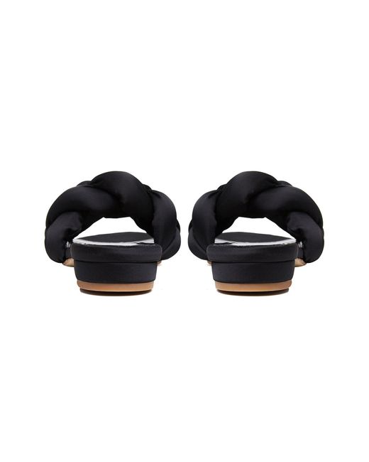 Ginissima Black Adele Satin Slippers