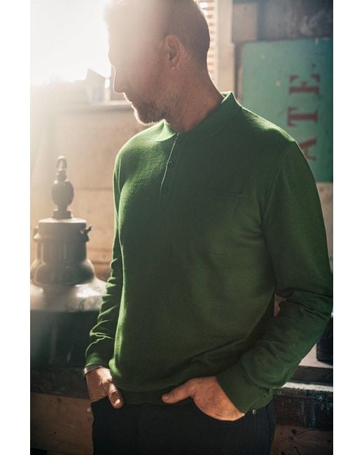 &SONS Trading Co Green Cedar Knitted Polo for men