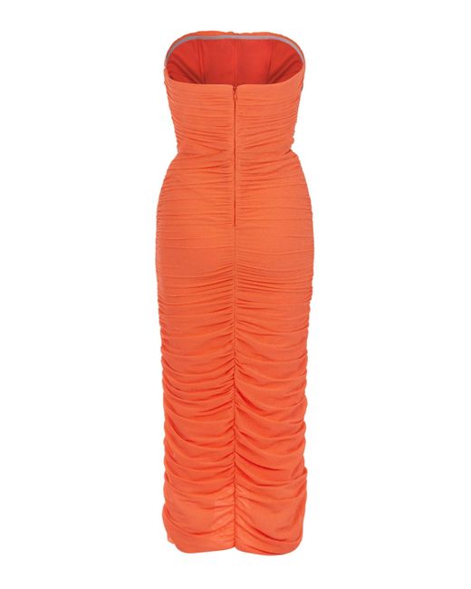 Nocturne Orange Strapless Long Dress