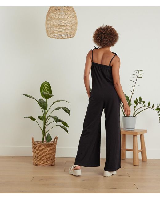 Known Supply Black Tie Top Jumpsuit