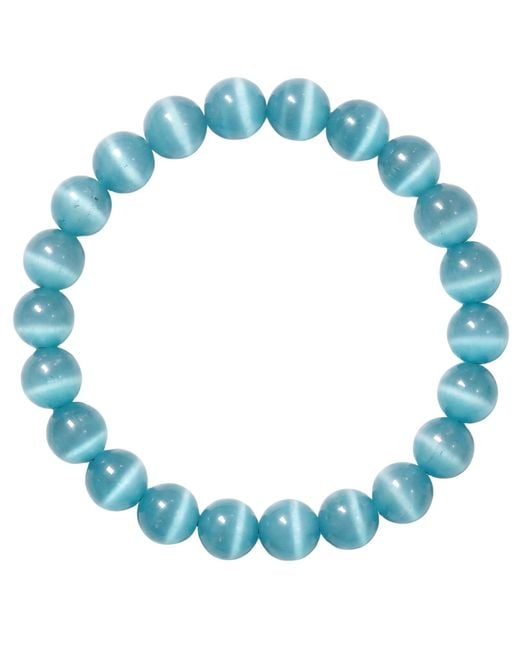 seree Blue Manifest Clarity Cat's Eye Beaded Bracelet
