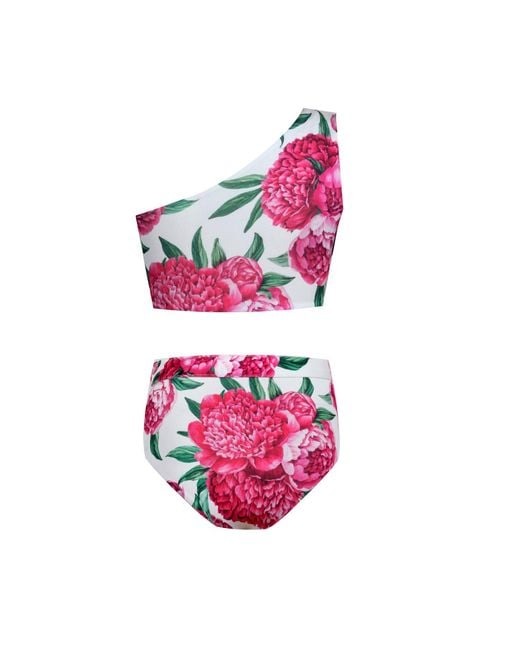 Nur Karaata Purple Camelia Bikini Set