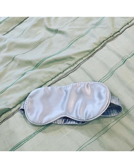 Soft Strokes Silk Blue Pure Mulberry Aviator Style Silk Eye Mask Set Of Two