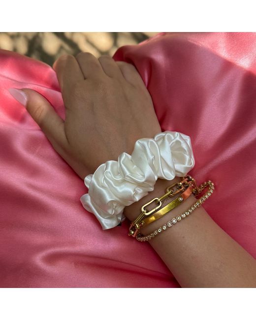 Silk Works Multicolor Watermelon Ivory Scrunchie Set