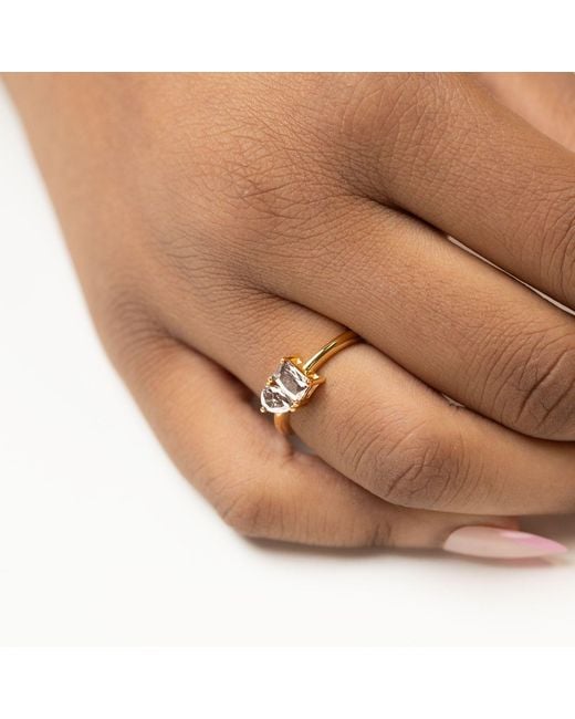 Belinda Jewelz Metallic Toi Et Moi Citrine Birthstone Ring