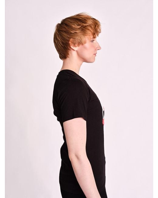 Any Old Iron Black Infra Beaded T-Shirt