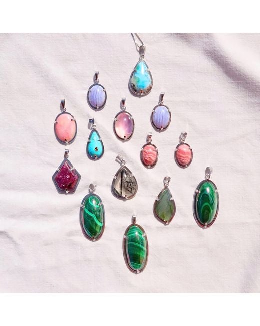 Mineralgems•Studio Purple Ruby Pendant With Sterling Chain
