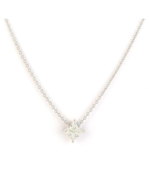 Artisan White Diamond Star Pendant Necklace