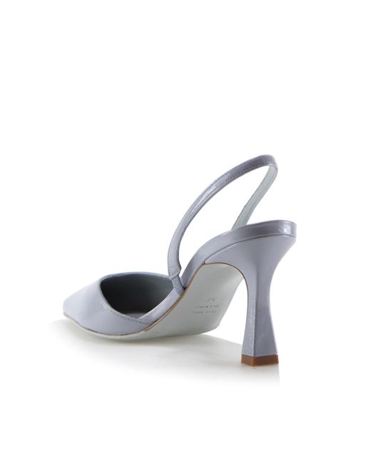 Notabene Blue Emira Slingback Stilettos, Ice Patent