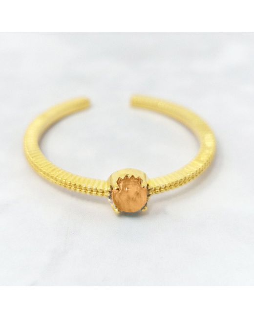 Harfi Yellow Citrine Fits All November Birthstone Ring
