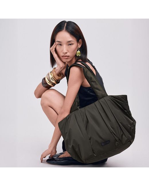 Tyvy New York Green The Aviator Medium Tote