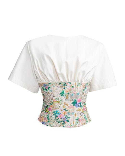 28Natelier White Neutrals Carnival Top