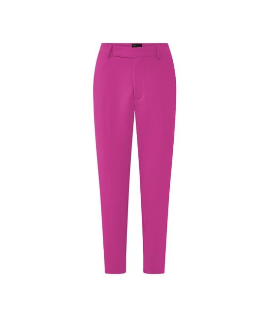 Layo G Pink Cropped Platinum Stretch Dress Pants