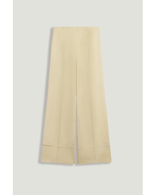 Nocturne Natural High-Waist Tailored Wide-Leg Pants