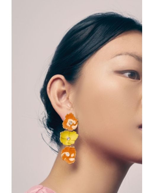 Lavani Jewels Orange And Prunus Earrings