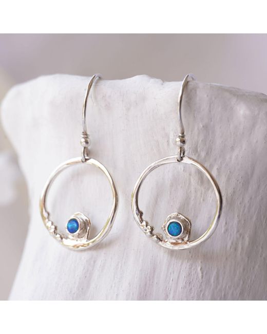 Isla Silver Metallic Opal Earrings