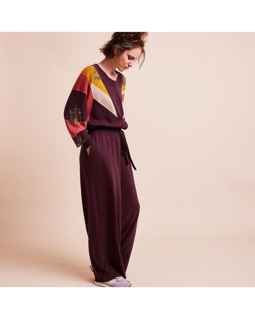 Maison Wanda Purple Starburst Jumpsuit