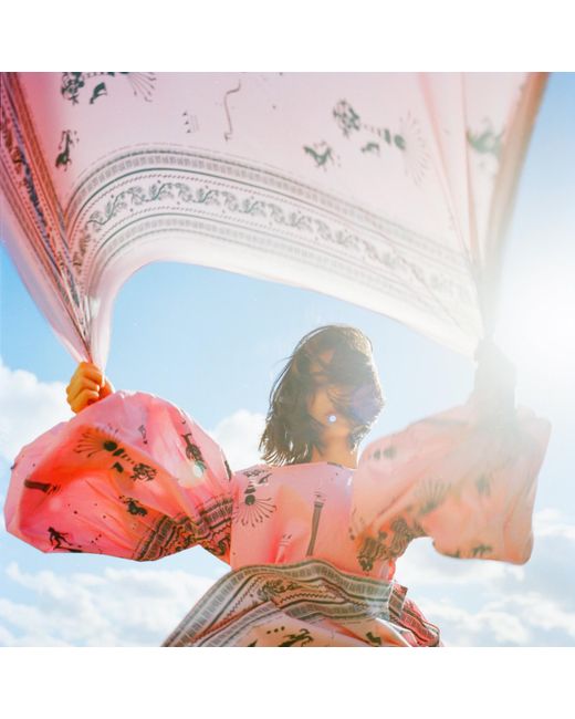 Klements Silk Scarf In Ancient Hearts Pink