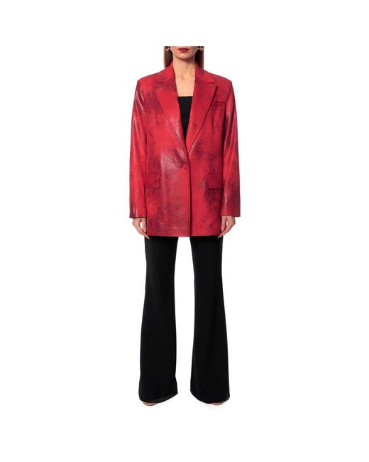 AGGI by HALEWSKI Red Roxy Bittersweet Oversized Blazer