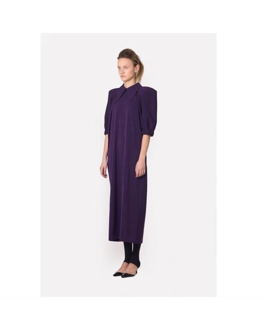 Julia Allert Purple Designer Violet Midi Dress