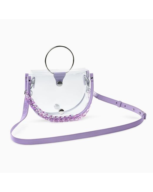 PAIGE White Clear Crescent Handbag