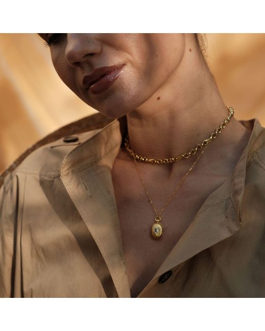 LINYA JEWELLERY Metallic Asteria Chain Necklace