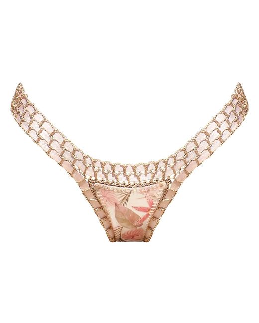 Luxsea Swimwear Natural Lanai Tropical Crochet Bikini Bottom