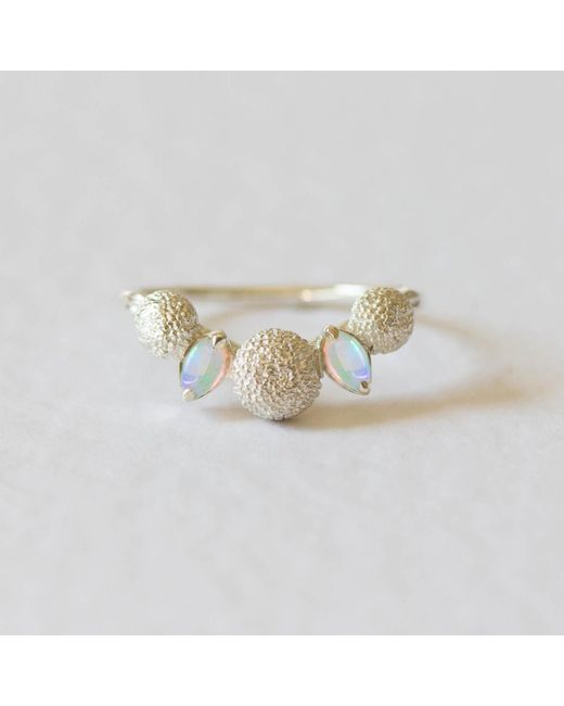 Lee Renee Metallic Dahlia Opal Ring