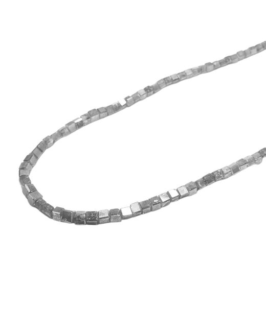 Rahul's Jewels Metallic 16"-18" Adjustable Length Genuine Light Diamond Cube Necklace