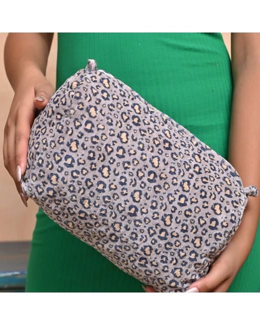Conscious Yoga Collective Gray The Velvet Leopard Three Piece Travel Set